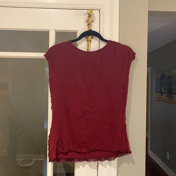 Hamilton Red Scallop Top - Picture 3 of 4